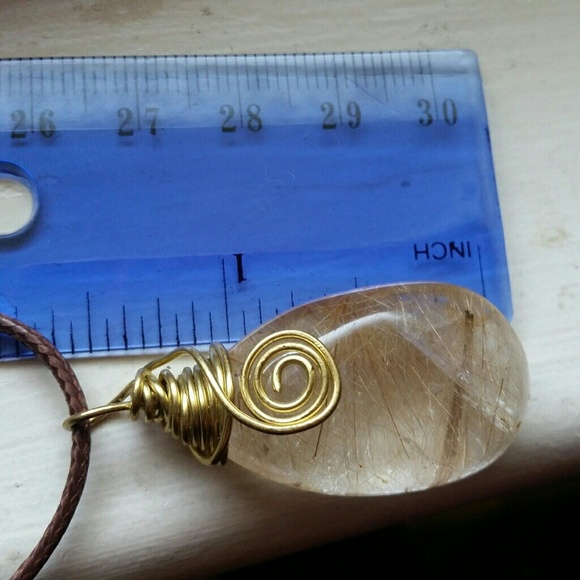 Rutilated quartz necklace - Picture 3 of 3